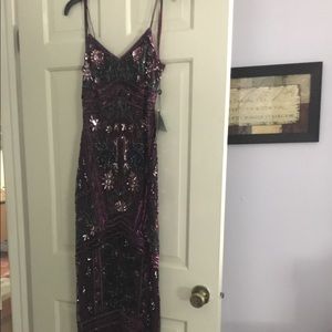 Adrianna Papell long gown in Amethyst, Size 0